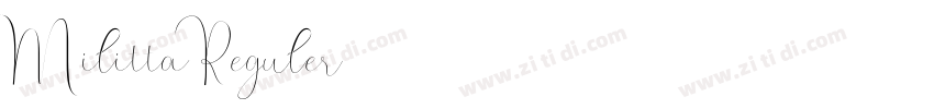 Militta Reguler字体转换